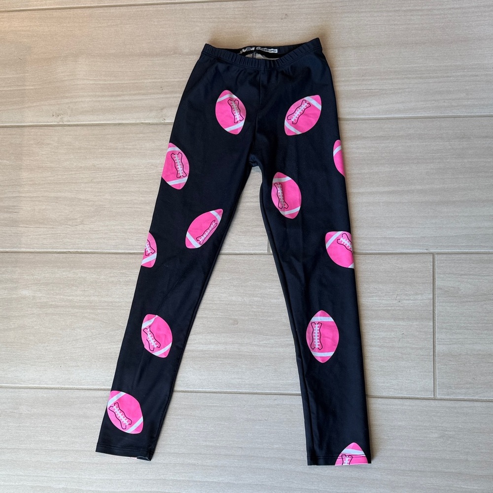 Rare Goldsheep Girls Leggings with Pink Football Print